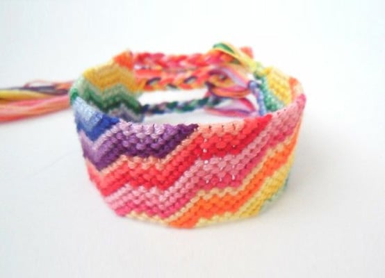 rainbow friendship bracelet by the math lady on etsy
