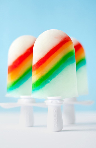 rainbow popsicles via zoku home