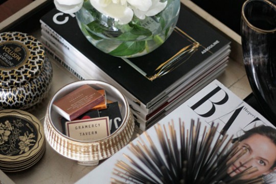 small-shop-for-Joy-and-Revelry-gold-silver-tray-chinois-handles-styling-books-peonies-urchin