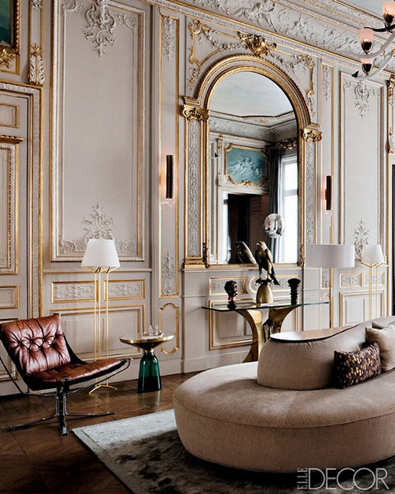 Grand salon glamorous in paris erika brechtel Deco salon classique moderne