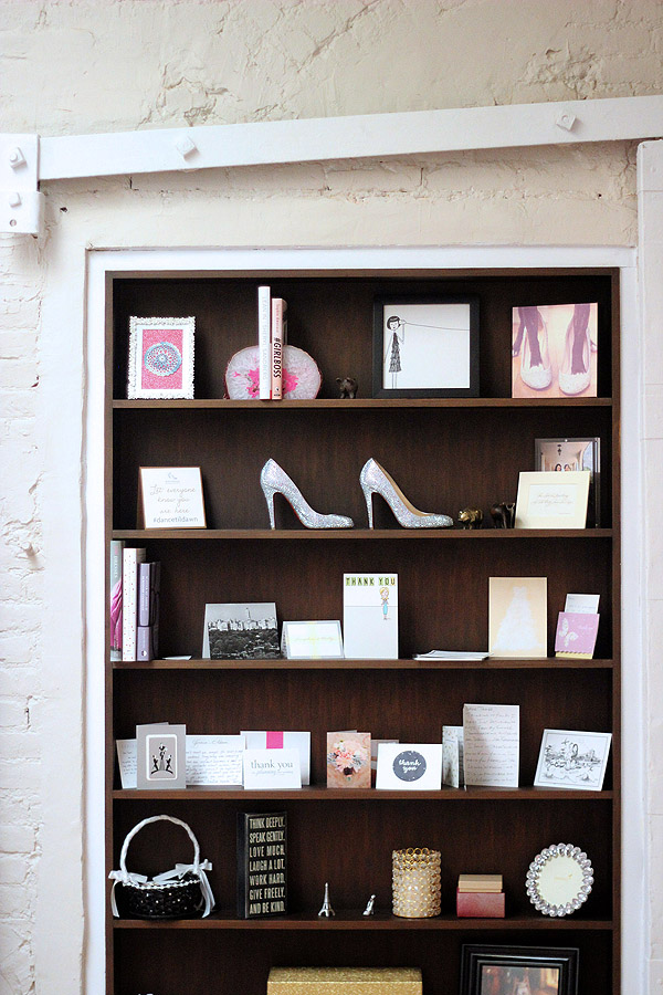 Soho NYC loft Tamra Sanford ever swoon studio bookshelves