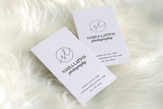 Sabra-Lattos-branding-logo-black-foil-biz-card-by-Erika-Brechtel