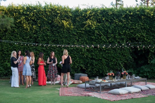 Erika Brechtel outdoor Moroccan party wine tasting photo by Jen Daigle 387 social hour girls