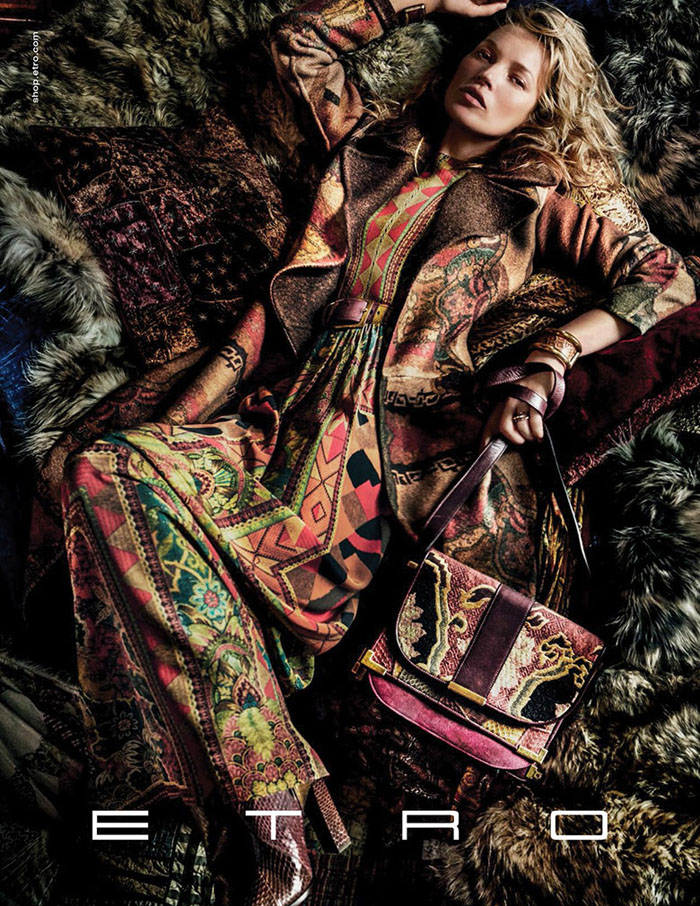 Fall 2015 ads 70s bohemian luxe Kate Moss Etro by Mario Testino 1