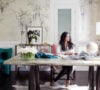 Rachel Roy home office OKL photo by Joe Schmelzer de Gournay wallpaper feat