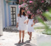 Greece white linen lace dresses Leith Old Navy Dolce Vita sandals Gucci Erika Brechtel mommy daughter Hydra island