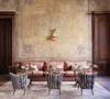 Soho House Istanbul painted walls wood doors rose sofa feat
