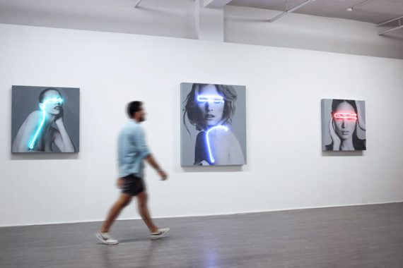 Javier Martin neon fashion photography art Valli Art Gallery exhibit