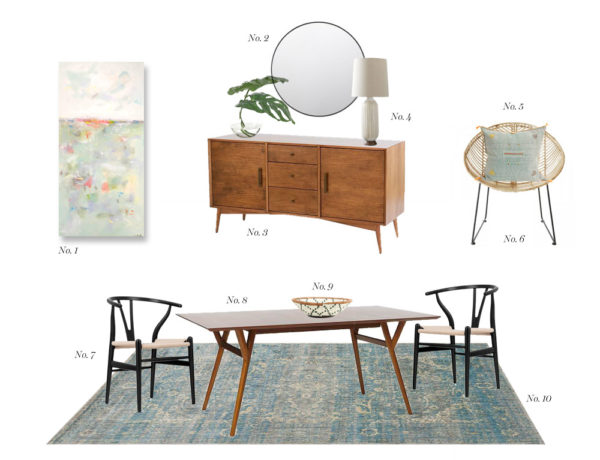 mid century modern island boho decor Erika Brechtel