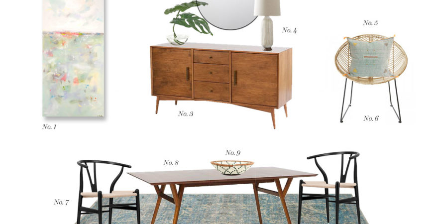 mid century modern island boho decor Erika Brechtel