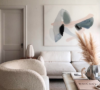 NG Collective art painting Kristen Giorgi artist cream living room