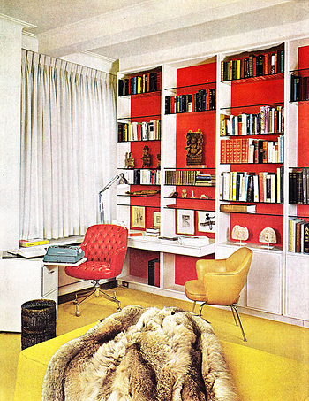 House & Garden 1981 yellow & red office