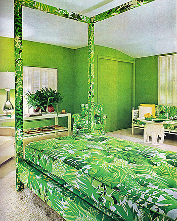 House & Garden 1981 green bedroom