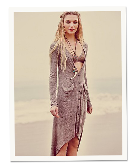 Beach Day: Free People's ribbed up maxi cardi