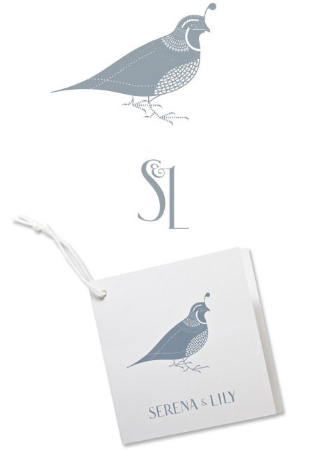 Serena & Lily: quail icon & monogram