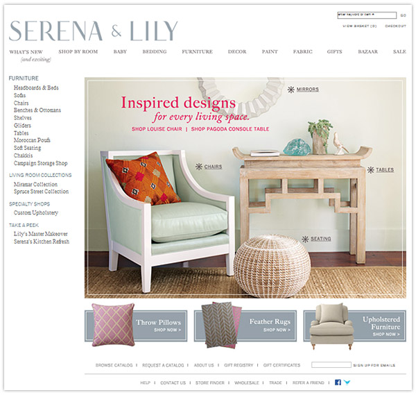 Serena & Lily: website