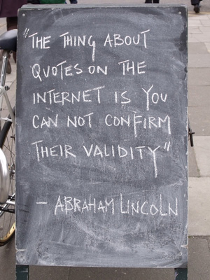 Abe Lincoln internet quote
