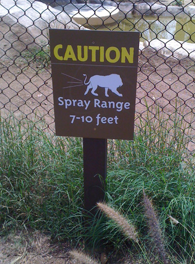 San Diego Zoo, lion sign