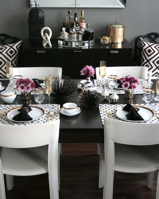 small shop for stone textile, modern glam table setting