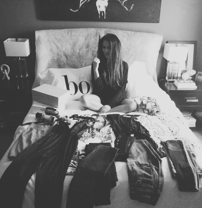 OC Family shoot Erika Brechtel behind-the-scenes bedroom wardrobe prep