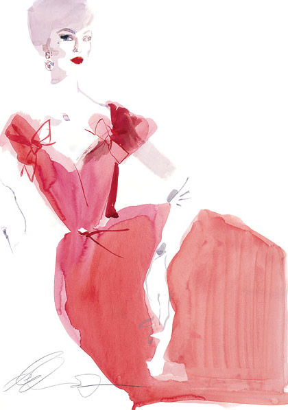 DAVID DOWNTON Fashion Illustration - Erika Brechtel