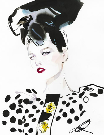 DAVID DOWNTON Fashion Illustration - Erika Brechtel