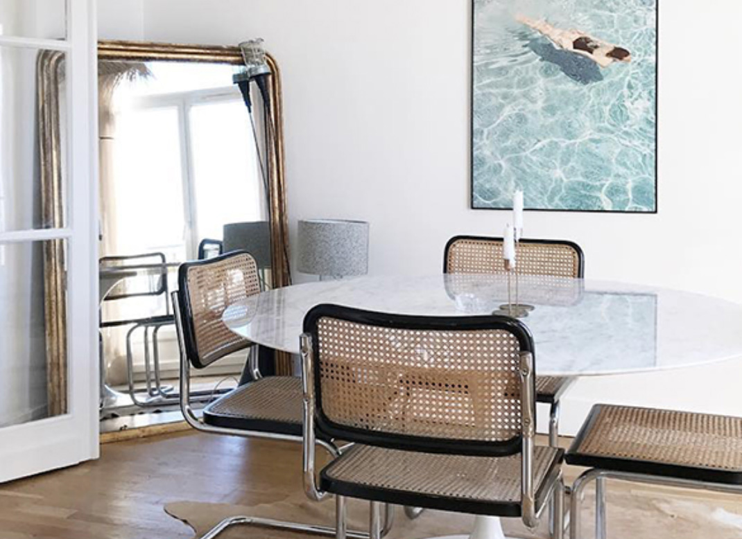 get the look breuer cane chair dining room  erika brechtel