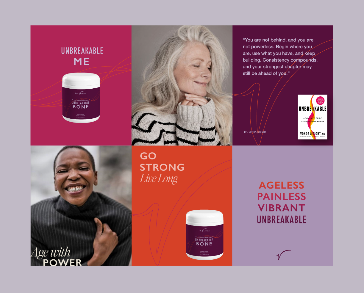Dr-Vonda-Wright-MD-Unbreakable-rebrand-by-Erika-Brechtel_brand concept